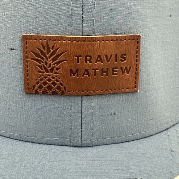 Travis Matthew Pineapple Parade Blue Golf FlexFit Tech 110 Stretch Snapback Hat - Picture 2 of 8